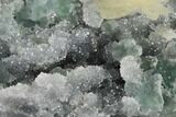 Green Fluorite and Yellow Calcite on Quartz - Fluorescent! #163555-2